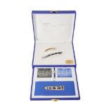 Waterman, Boucheron, a limited edition blue resin and gold filigree fountain pen