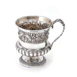 A George IV silver christening mug by Charles Fox II