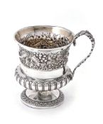 A George IV silver christening mug by Charles Fox II