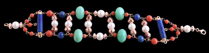 ϒ A multi gem set bracelet