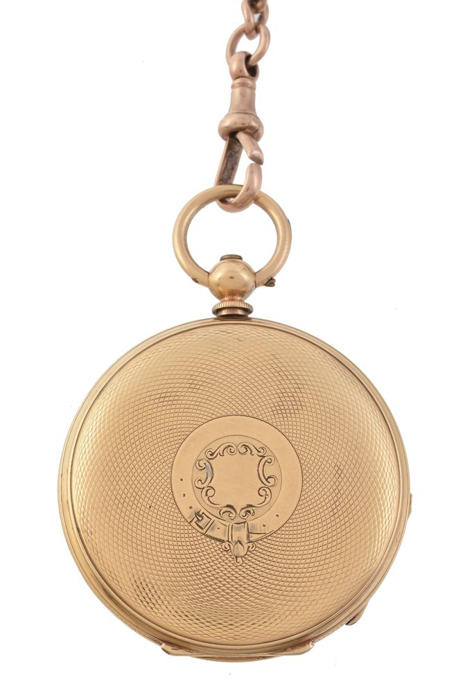 J. W. Benson,Gold coloured open face pocket watch - Bild 2 aus 3