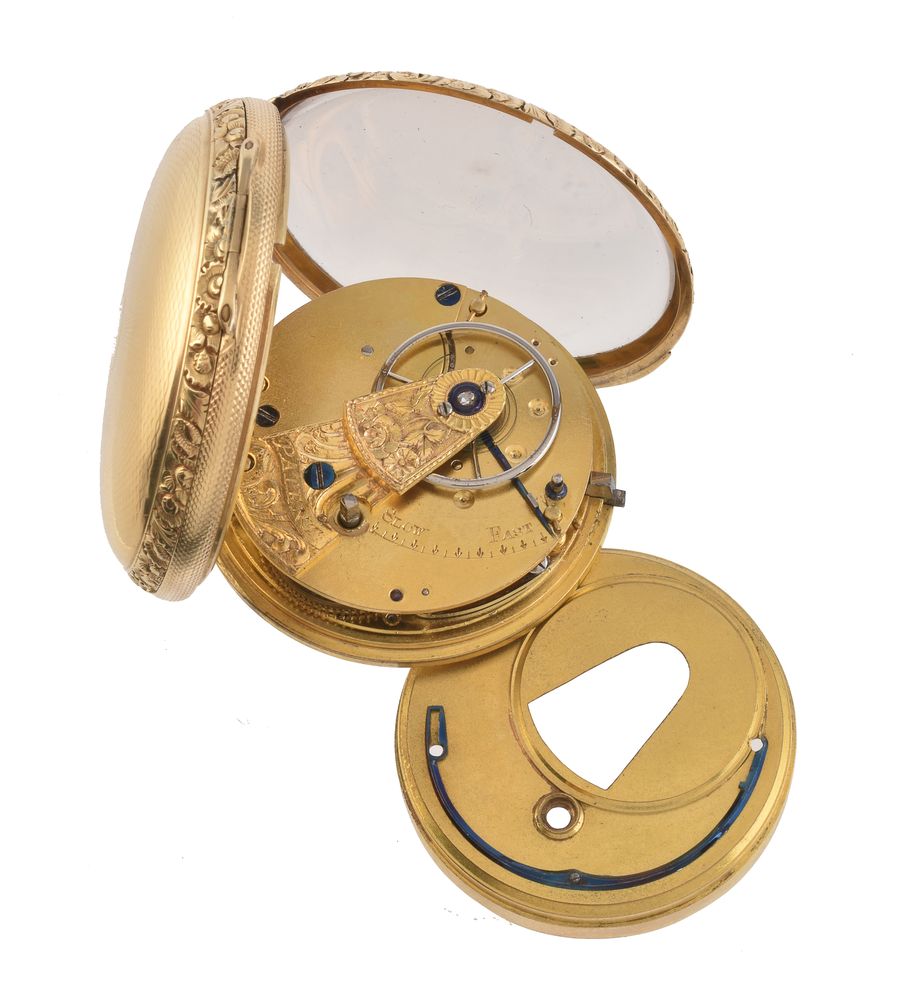 Unsigned, 18 carat gold open face pocket watch - Image 3 of 4
