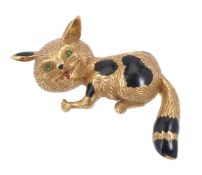 A cat brooch