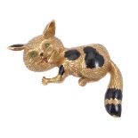 A cat brooch