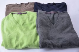 Asprey, four cashmere jumpers