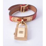 Hermes, Kelly, Lady's gold plated wrist watch