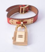 Hermes, Kelly, Lady's gold plated wrist watch