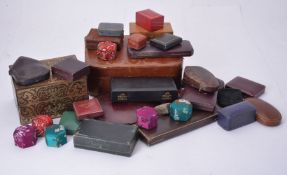 Large group of empty jewellery boxes