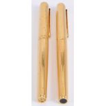 Parker, 95, a gold plated fountain pen and roller ball pen