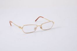 Cartier, a pair of gilt metal framed glasses