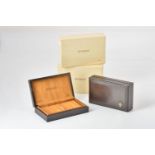 Parker, two leather gift pen boxes