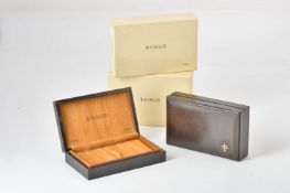 Parker, two leather gift pen boxes