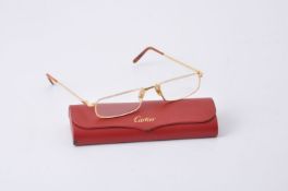 Cartier, Santos, a pair of gilt metal framed glasses