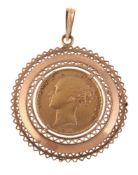 A full Sovereign pendant