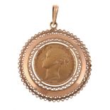 A full Sovereign pendant