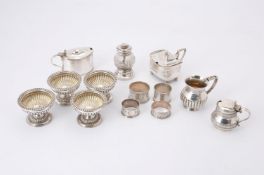 A collection of small silver mainly cruet items