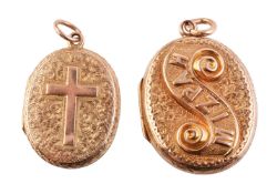 A gold coloured Mizpah locket