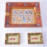 Hermes, Chasse En Inde, a porcelain ashtray