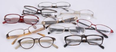 A collection of reading glasses