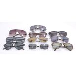 A collection of sunglasses from fashion brands