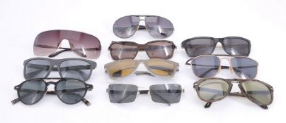 A collection of sunglasses from fashion brands