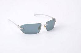 Cartier, Panthere, a pair of white metal framed sunglasses