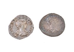 Rome, Geta as Caesar (AD 198 - 209), silver Denarii (2)