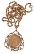 A Sovereign pendant