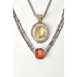 A citrine pendant