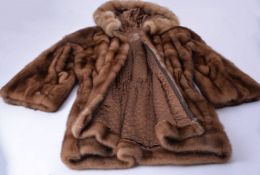 De Carlis, Roma, a fur hooded fur coat