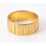 A late 1960s 22 carat gold band ring