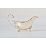 A silver oval sauce boat by Cooper Brothers & Sons Ltd