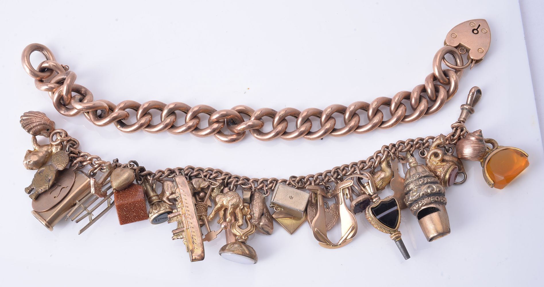 A curb link bracelet