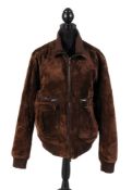 Hermes, a brown suede jacket