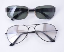 Ray Ban, ref. RB 3215 W3334, a pair of white metal framed sunglasses