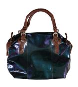 Pauric Sweeney, a patent leather handbag