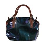 Pauric Sweeney, a patent leather handbag