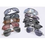 A collection of sunglasses from fashion brands