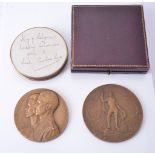 A Belgian medal by . R. Cliquet, obv. Baudouin and Fabiola