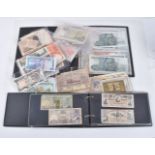 World banknotes, a small collection in two albums and loose