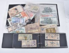 World banknotes, a small collection in two albums and loose