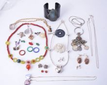 A collection of jewellery and costume jewellery