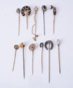 A group of stick pins