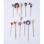 A group of stick pins