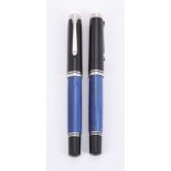 Pelikan, Souveran M800, two blue fountain pens