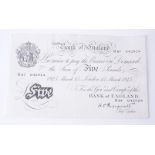Bank of England, a Five Pounds note