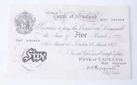 Bank of England, a Five Pounds note