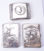 An Arts and Crafts silver rectangular cigarette case by George Lawrence Connell