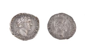 Rome, Antoninus Pius (AD 138 - 161), silver Denarii (2)