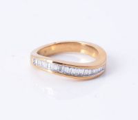 A diamond band ring